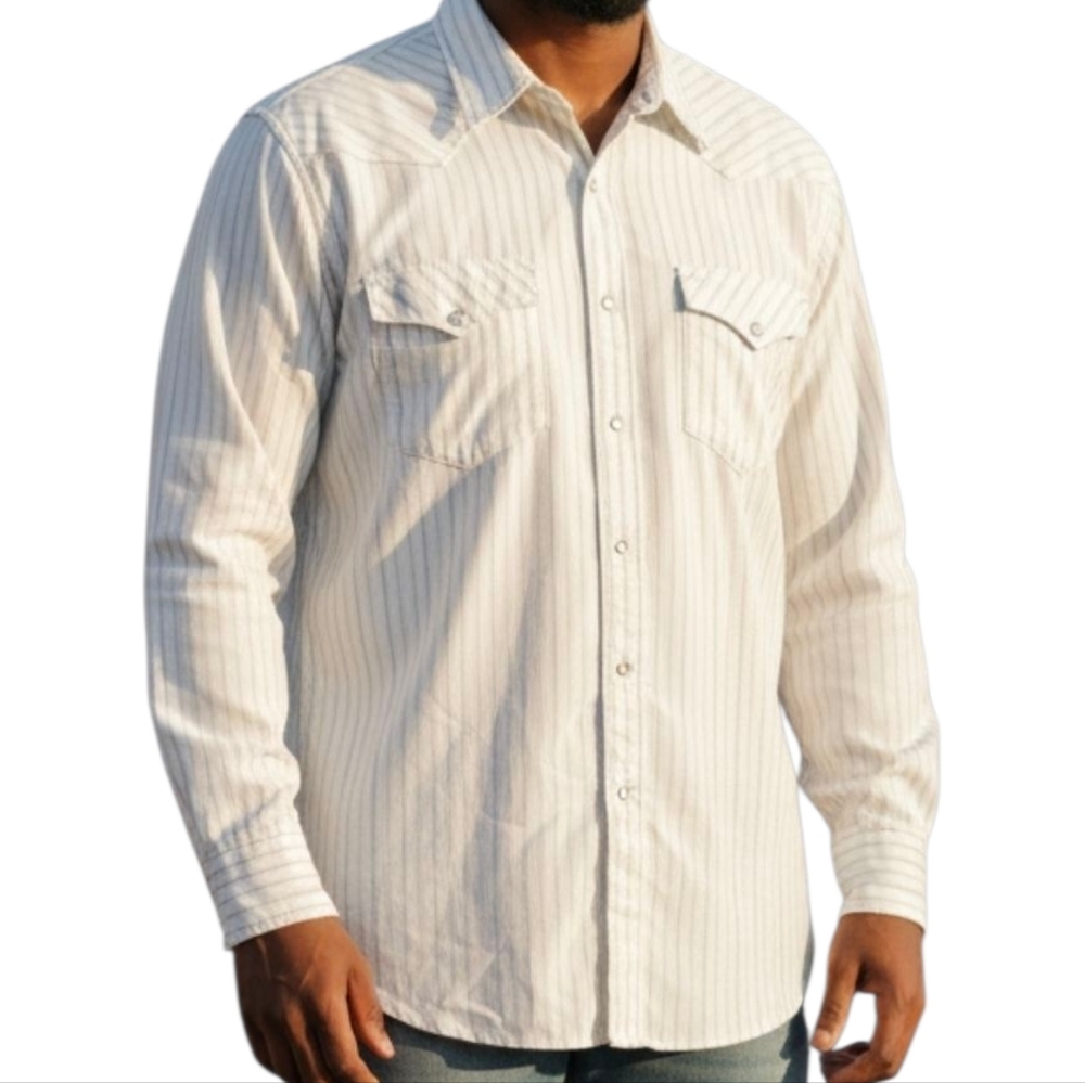Vintage H Bar C California Ranchwear "MR. TALL" Pearl Snap Western Shirt 20-37